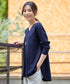 【安田美沙子さん着用】シンプルできれいシルエット、ラウンドヘムニットチュニック